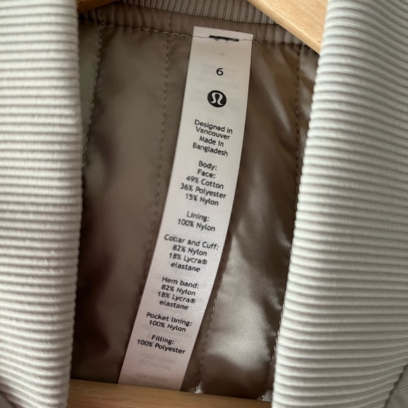 Lululemon cotton non-stop bomber jacket in raw linen - Picture 6 of 10